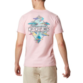 Columbia T-Shirt Heren, PFG Crown Roze, 95KLGWBJM